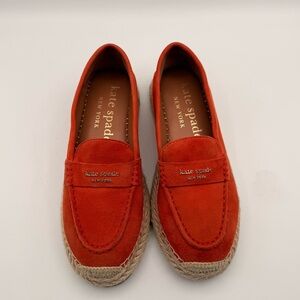 KATE SPADE Suede Espadrille Platform Loafers Women’s Size 7